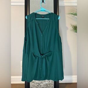 Torrid Dark Teal Sleeveless Blouse